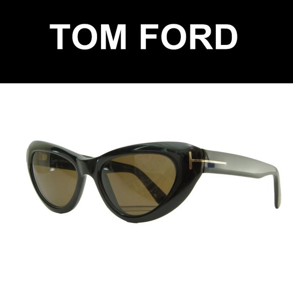 🎉🎈2 X HOST PICK 🎉🎈 TOM FORD Black Frame Katrine Sunglasses-TF123 - Picture 1 of 8
